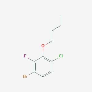 molecular formula C10H11BrClFO B8027070 1-Bromo-3-butoxy-4-chloro-2-fluorobenzene CAS No. 943830-22-6