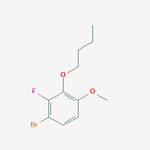 molecular formula C11H14BrFO2 B8027078 1-Bromo-3-butoxy-2-fluoro-4-methoxybenzene 