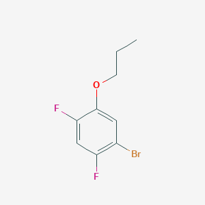 molecular formula C9H9BrF2O B8027083 1-Bromo-2,4-difluoro-5-propoxybenzene 