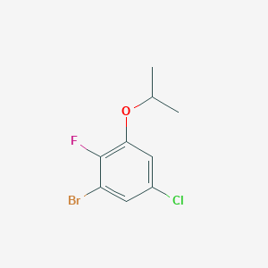 molecular formula C9H9BrClFO B8027085 1-Bromo-5-chloro-2-fluoro-3-(propan-2-yloxy)benzene 