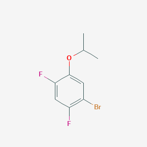 molecular formula C9H9BrF2O B8027137 1-Bromo-2,4-difluoro-5-(propan-2-yloxy)benzene 