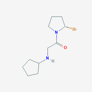 1-[(2S)-2-bromopyrrolidin-1-yl]-2-(cyclopentylamino)ethan-1-one