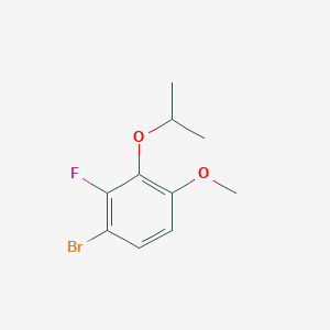 molecular formula C10H12BrFO2 B8027196 1-Bromo-2-fluoro-4-methoxy-3-(propan-2-yloxy)benzene 
