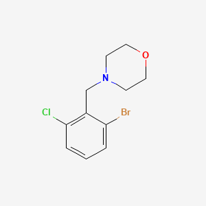 molecular formula C11H13BrClNO B8027204 4-[(2-Bromo-6-chlorophenyl)methyl]morpholine CAS No. 1881290-95-4