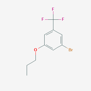 molecular formula C10H10BrF3O B8027227 1-Bromo-3-propoxy-5-(trifluoromethyl)benzene 