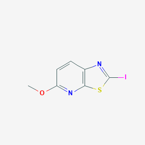 molecular formula C7H5IN2OS B8027239 2-Iodo-5-methoxy-thiazolo[5,4-b]pyridine 