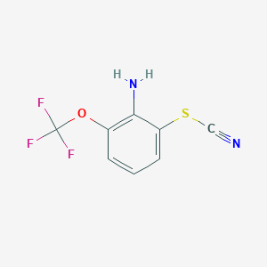 molecular formula C8H5F3N2OS B8027284 2-Thiocyanato-6-trifluoromethoxy-phenylamine 