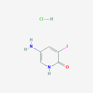 molecular formula C5H6ClIN2O B8027311 5-Amino-3-iodo-pyridin-2-ol hydrochloride 