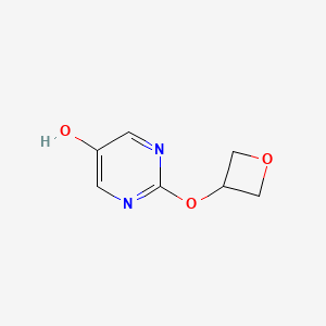 molecular formula C7H8N2O3 B8027332 2-(Oxetan-3-yloxy)pyrimidin-5-ol CAS No. 1421933-35-8