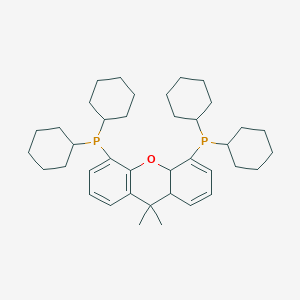 molecular formula C39H58OP2 B8027342 4,5-Bis(dicyclohexylphosphino)-9,10a-dihydro-9,9-dimethyl-8aH-xanthene 