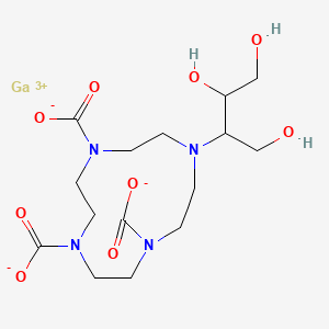 molecular formula C15H25GaN4O9 B8027352 Gallium(3+) 10-(1,3,4-trihydroxybutan-2-yl)-1,4,7,10-tetraazacyclododecane-1,4,7-tricarboxylate 