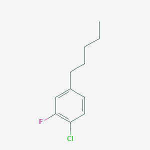 molecular formula C11H14ClF B8027358 1-Chloro-2-fluoro-4-pentylbenzene 