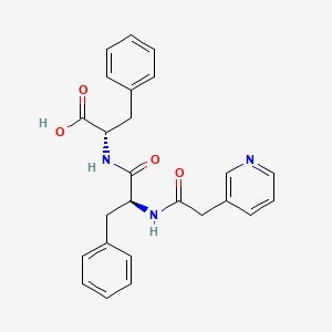 molecular formula C25H25N3O4 B8027360 (S)-2-((S)-2-(2-(pyridin-3-yl)acetamido)-3-phenylpropanamido)-3-phenylpropanoic acid 