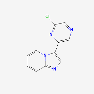 molecular formula C11H7ClN4 B8027388 3-(6-chloropyrazin-2-yl)H-imidazo[1,2-a]pyridine CAS No. 1206970-18-4