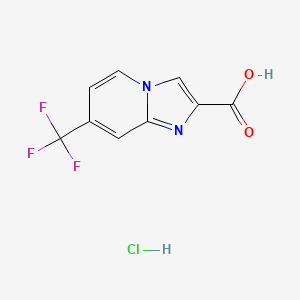 molecular formula C9H6ClF3N2O2 B8027409 7-Trifluoromethyl-imidazo[1,2-a]pyridine-2-carboxylic acid hydrochloride 
