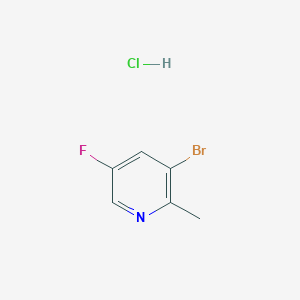molecular formula C6H6BrClFN B8027416 3-Bromo-5-fluoro-2-methyl-pyridine hydrochloride CAS No. 1951439-60-3