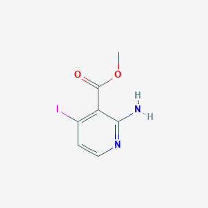 molecular formula C7H7IN2O2 B8027431 2-Amino-4-iodo-nicotinic acid methyl ester 