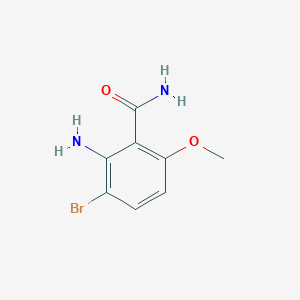 molecular formula C8H9BrN2O2 B8027440 2-Amino-3-bromo-6-methoxy-benzamide 