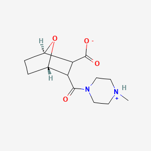 molecular formula C13H20N2O4 B8027446 (1R,4S)-3-(4-methylpiperazin-4-ium-1-carbonyl)-7-oxabicyclo[2.2.1]heptane-2-carboxylate 