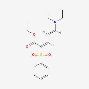 molecular formula C17H23NO4S B8027467 Ethyl 5-(diethylamino)-2-(phenylsulfonyl)penta-2,4-dienoate 
