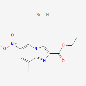 8-Iodo-6-nitro-imidazo[1,2-a]pyridine-2-carboxylic acid ethyl ester hydrobromide