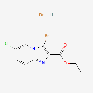 molecular formula C10H9Br2ClN2O2 B8027539 3-Bromo-6-chloro-imidazo[1,2-a]pyridine-2-carboxylic acid ethyl ester hydrobromide CAS No. 1951441-94-3