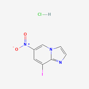 molecular formula C7H5ClIN3O2 B8027555 8-Iodo-6-nitro-imidazo[1,2-a]pyridine hydrochloride CAS No. 1951439-63-6