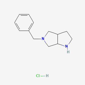 molecular formula C13H19ClN2 B8027568 5-Benzyloctahydropyrrolo[3,4-b]pyrrole hydrochloride CAS No. 1951439-68-1