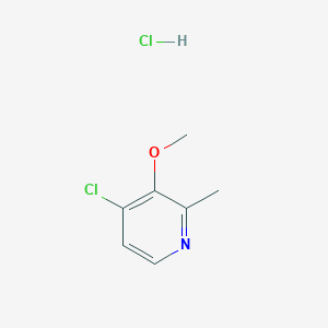 molecular formula C7H9Cl2NO B8027608 4-Chloro-3-methoxy-2-methyl-pyridine hydrochloride 