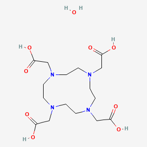 molecular formula C16H30N4O9 B8027621 2-[4,7,10-Tris(carboxymethyl)-1,4,7,10-tetrazacyclododec-1-yl]acetic acid;hydrate 