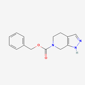 molecular formula C14H15N3O2 B8027625 1,4,5,7-Tetrahydro-pyrazolo[3,4-c]pyridine-6-carboxylic acid benzyl ester 
