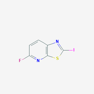 molecular formula C6H2FIN2S B8027651 5-Fluoro-2-iodo-thiazolo[5,4-b]pyridine 
