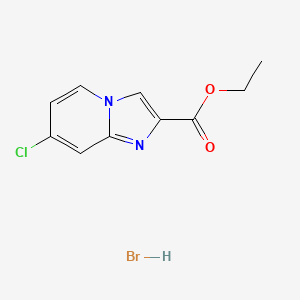 molecular formula C10H10BrClN2O2 B8027675 7-Chloro-imidazo[1,2-a]pyridine-2-carboxylic acid ethyl ester hydrobromide 