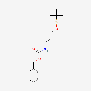 molecular formula C17H29NO3Si B8027699 Benzyl 3-(tert-butyldimethylsilyloxy) propylcarbamate 