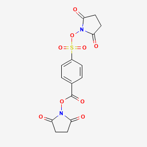 molecular formula C15H12N2O9S B8027726 4-(2,5-Dioxo-pyrrolidin-1-yloxysulfonyl)-benzoic acid 2,5-dioxo-pyrrolidin-1-yl ester 