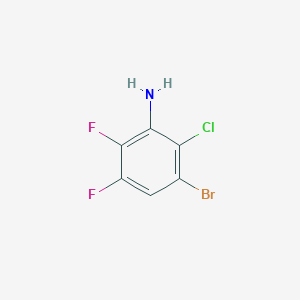 molecular formula C6H3BrClF2N B8027761 2-Chloro-3-bromo-5,6-difluoroaniline 