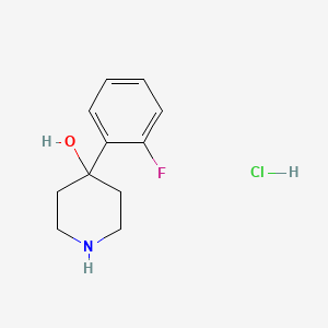 molecular formula C11H15ClFNO B8027776 4-(2-Fluoro-phenyl)-piperidin-4-ol hydrochloride 