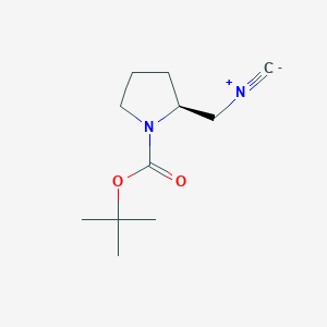 molecular formula C11H18N2O2 B8027780 (S)-2-Isocyanomethyl-pyrrolidine-1-carboxylic acid tert-butyl ester 