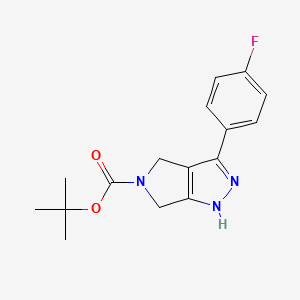 molecular formula C16H18FN3O2 B8027816 3-(4-Fluoro-phenyl)-2,6-dihydro-4H-pyrrolo[3,4-c]pyrazole-5-carboxylic acid tert-butyl ester 