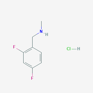 molecular formula C8H10ClF2N B8027880 1-(2,4-Difluorophenyl)-N-methylmethanamine hydrochloride 