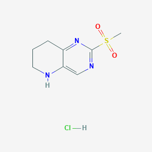 molecular formula C8H12ClN3O2S B8027884 2-Methanesulfonyl-5,6,7,8-tetrahydro-pyrido[3,2-d]pyrimidine hydrochloride CAS No. 1951439-81-8