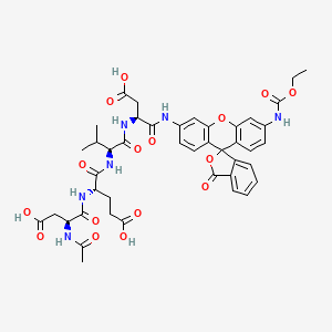 molecular formula C43H46N6O16 B8027889 N-Ac-DEVD-N'-乙氧羰基若丹明110 