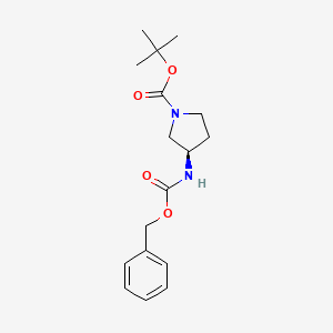 molecular formula C17H24N2O4 B8027895 (R)-tert-Butyl 3-(benzyloxycarbonyl-amino)pyrrolidine-1-carboxylate CAS No. 655785-25-4