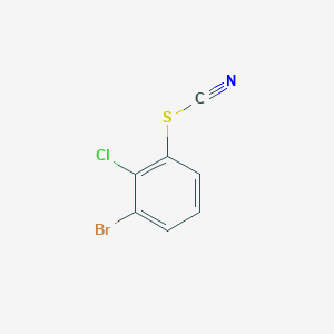 molecular formula C7H3BrClNS B8027911 1-Bromo-2-chloro-3-thiocyanato-benzene 
