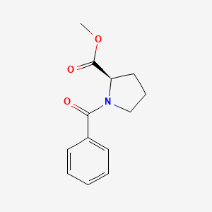 molecular formula C13H15NO3 B8027970 (R)-Methyl 1-benzoylpyrrolidine-2-carboxylate 