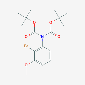 molecular formula C17H24BrNO5 B8027972 N,N-Bis-Boc-2-Bromo-3-methoxy-phenylamine 