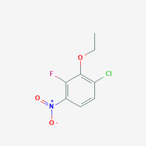 molecular formula C8H7ClFNO3 B8027982 1-Chloro-2-ethoxy-3-fluoro-4-nitrobenzene 