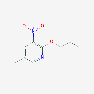 molecular formula C10H14N2O3 B8027983 5-Methyl-2-(2-methylpropoxy)-3-nitropyridine 