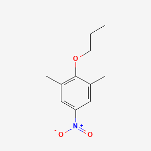 molecular formula C11H15NO3 B8027994 1,3-Dimethyl-5-nitro-2-propoxybenzene 