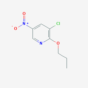 molecular formula C8H9ClN2O3 B8027998 3-Chloro-5-nitro-2-propoxypyridine 